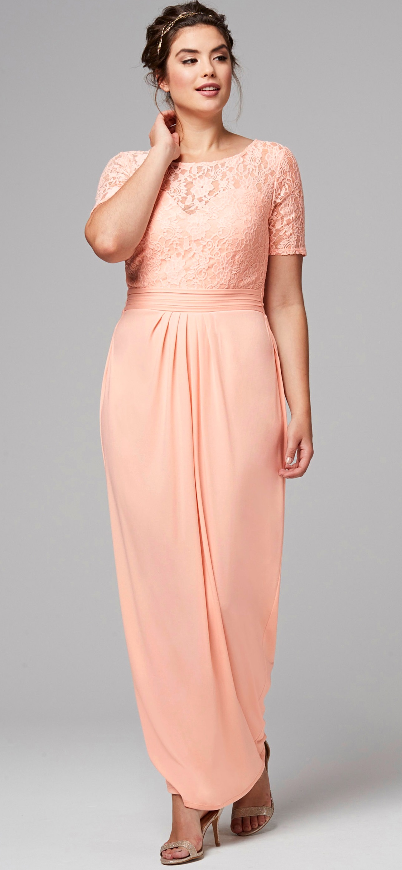 Plus size wedding guest dress sleeves alexawebb 417 14 Alexa Webb