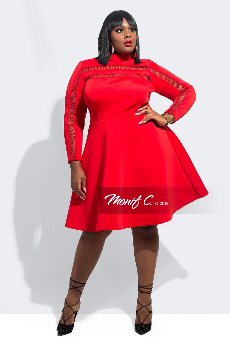 Plus Size Red Dresses for Valentine's Day with Sleeves - Alexa Webb