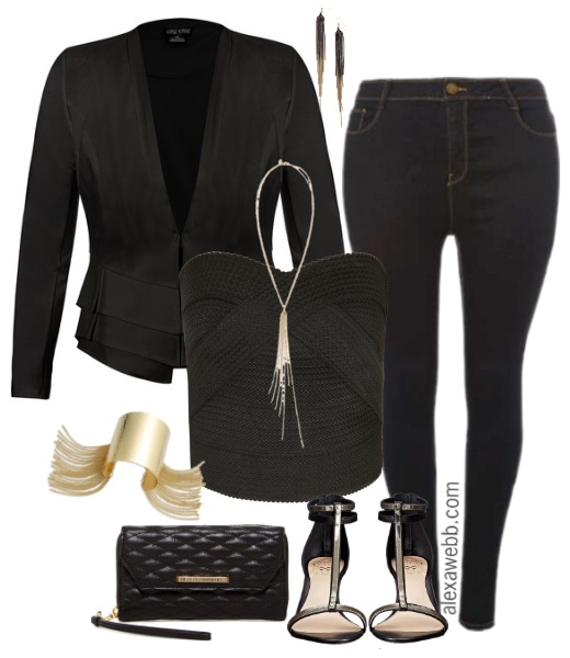 Plus Size Night Out in Dark Jeans Alexa b
