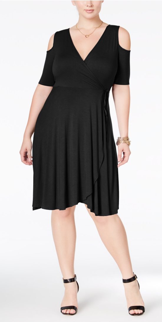 plus size lbd with sleeves