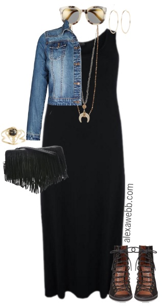 Plus size maxi clearance dress with jacket