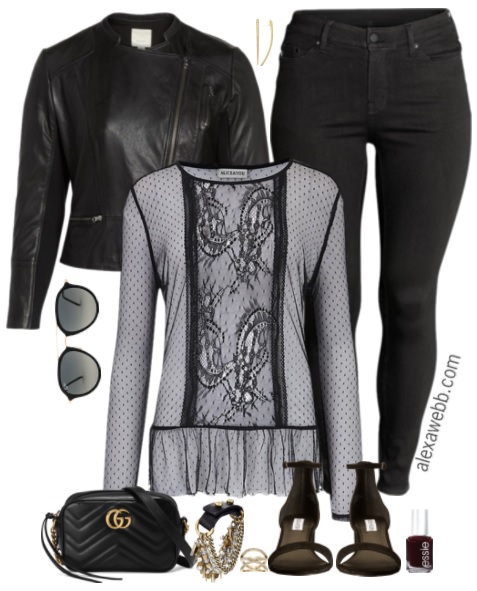 Plus Size Black Layers Outfit - Alexa Webb