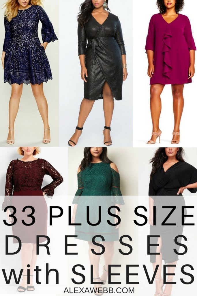 33 Plus Size Wedding Guest Dresses {with Sleeves} - Alexa Webb