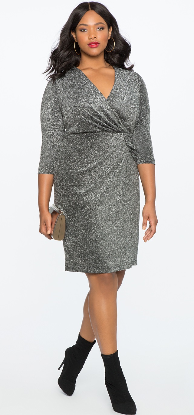 plus size lbd with sleeves