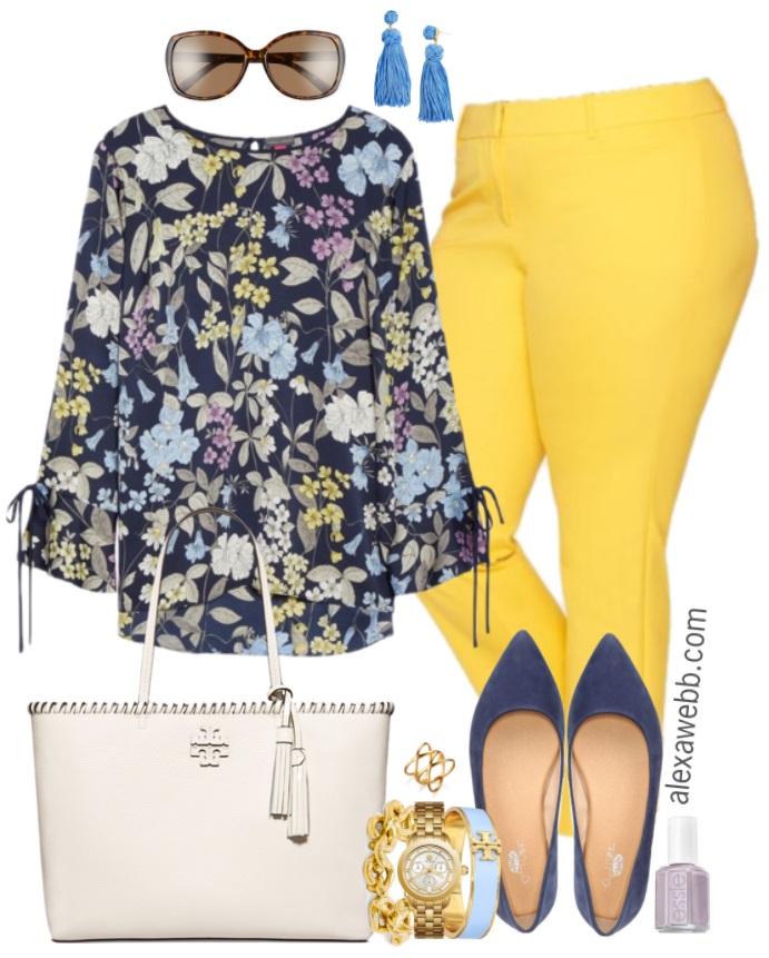 Plus Size Yellow Pants Work Outfits Alexa Webb