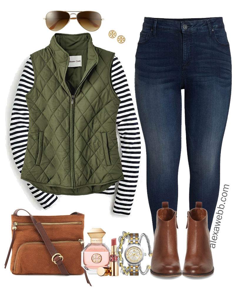 preppy fall winter outfit striped turtleneck louis vuitton speedy