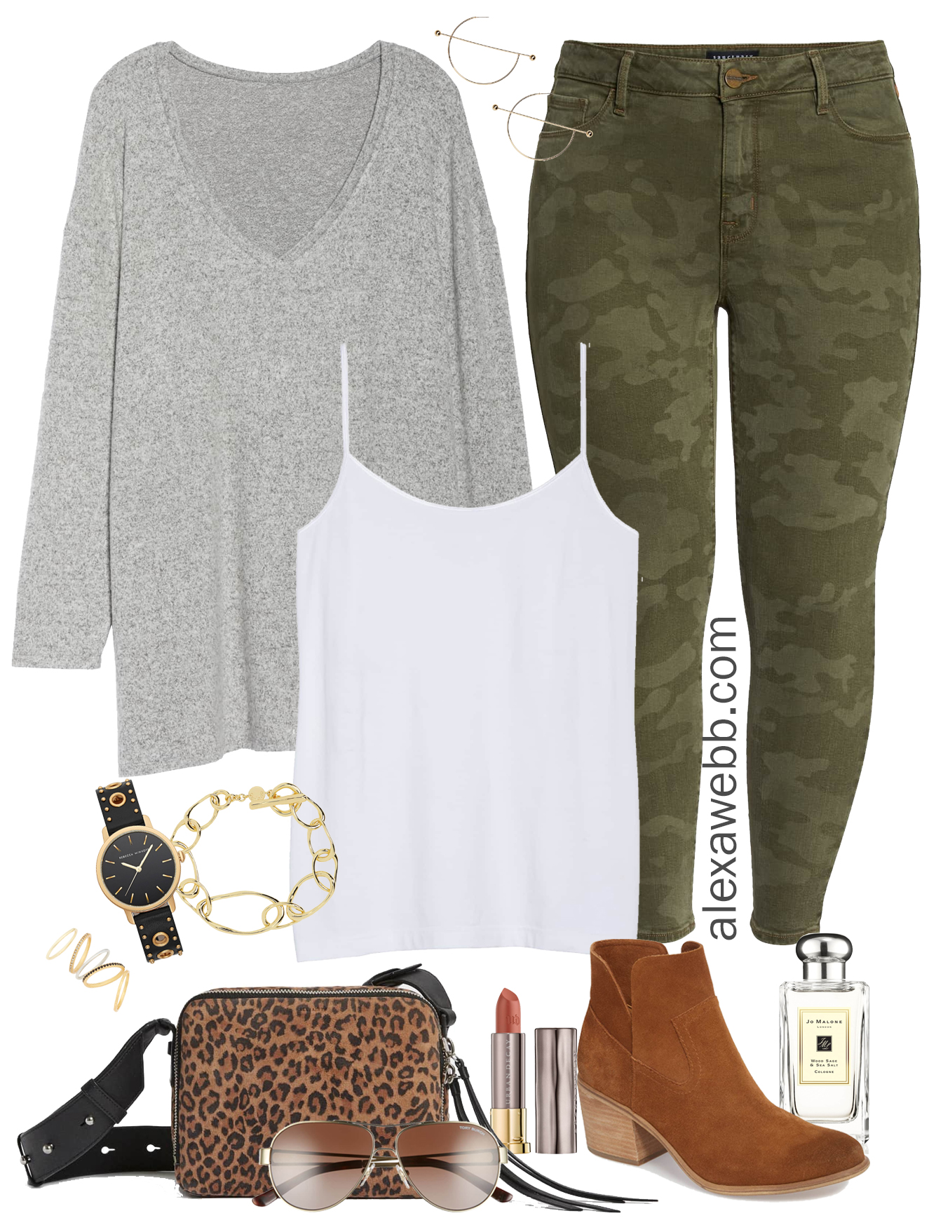 plus size camo pants outfit