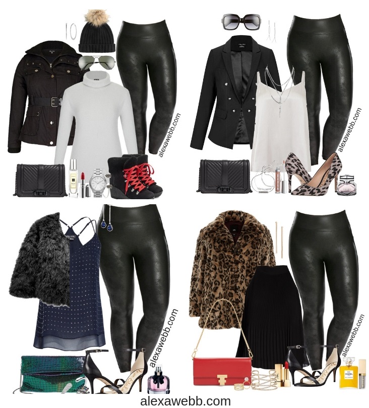 7 Ways to Wear Spanx Faux Leather Leggings - Casual + Work-friendly Ideas -  Karina Style Diaries