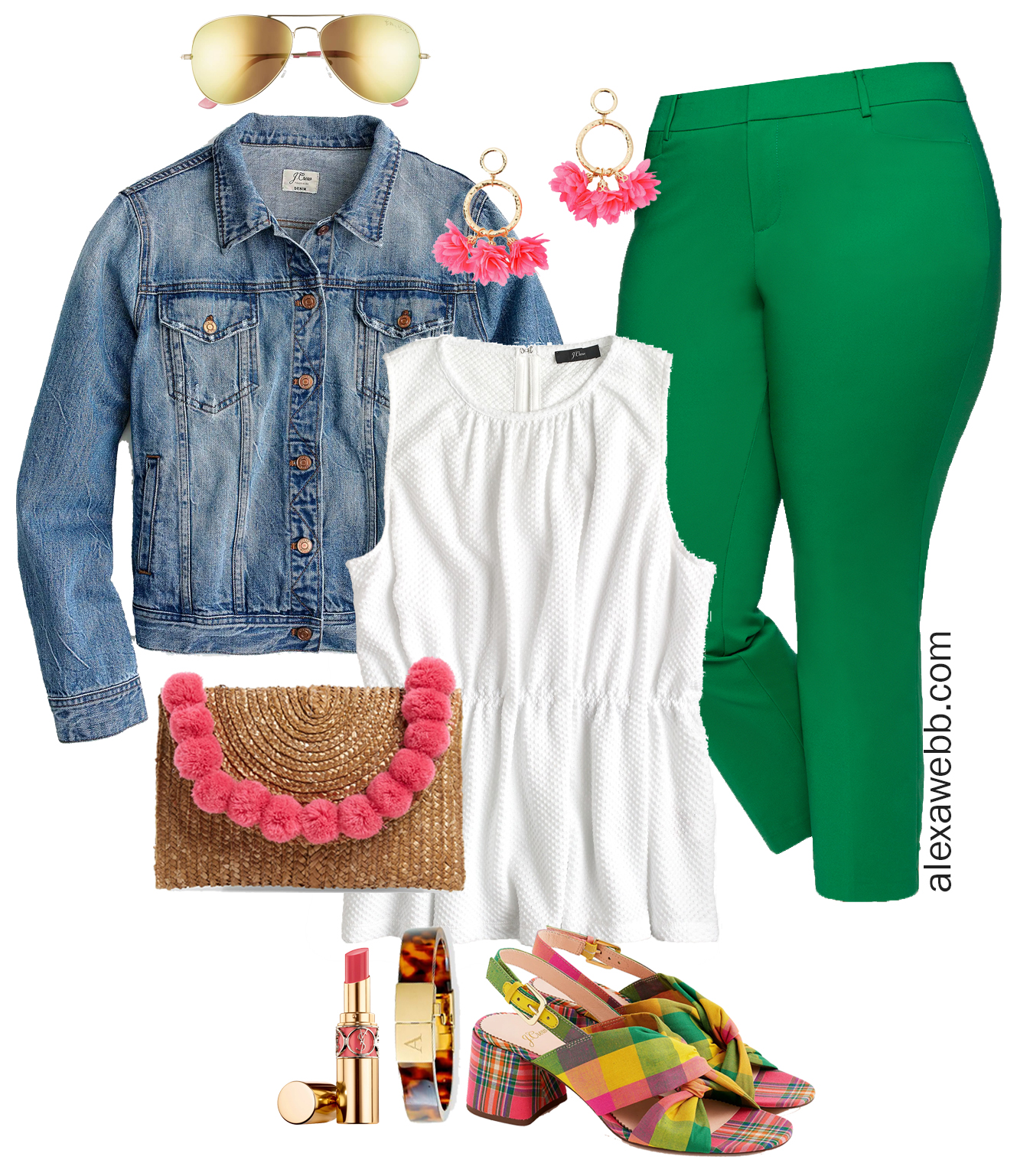 plus size green pants