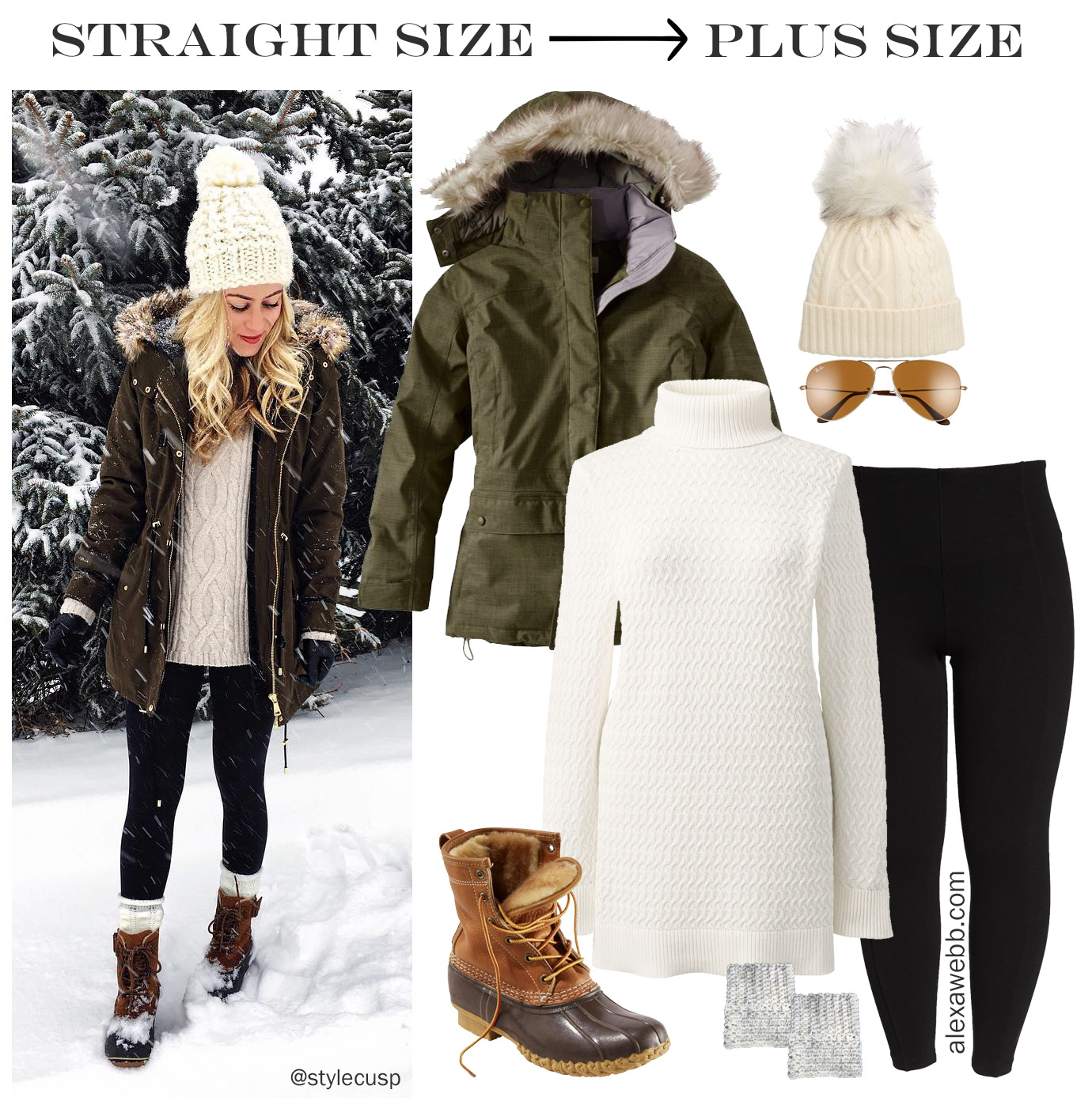 Straight Size to Plus Size - Winter Alpine Outfit - Alexa Webb