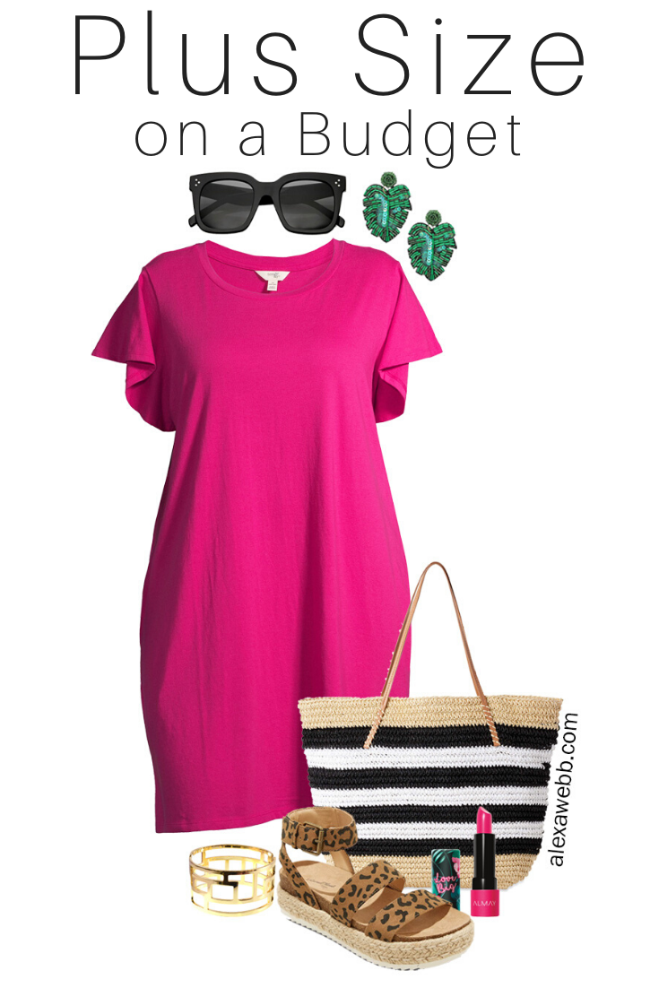 Plus Size on a Budget - T-Shirt Dress Outfit - Alexa Webb Plus Size on a Budget - T-Shirt Dress Outfit - Alexa Webb
