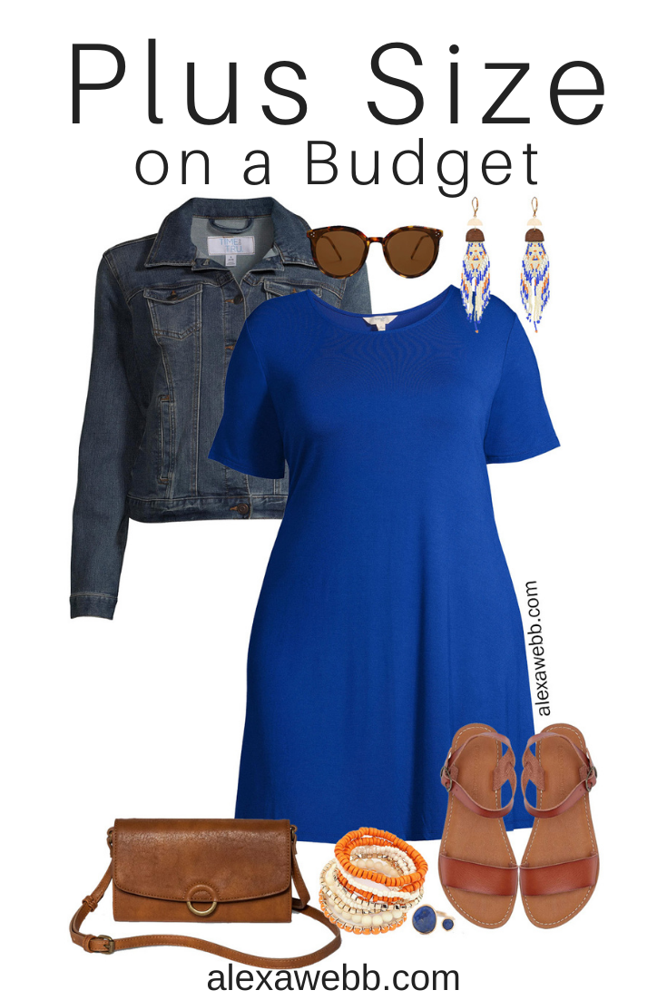 Plus Size on a Budget – Blue Dress Outfit - Alexa Webb
