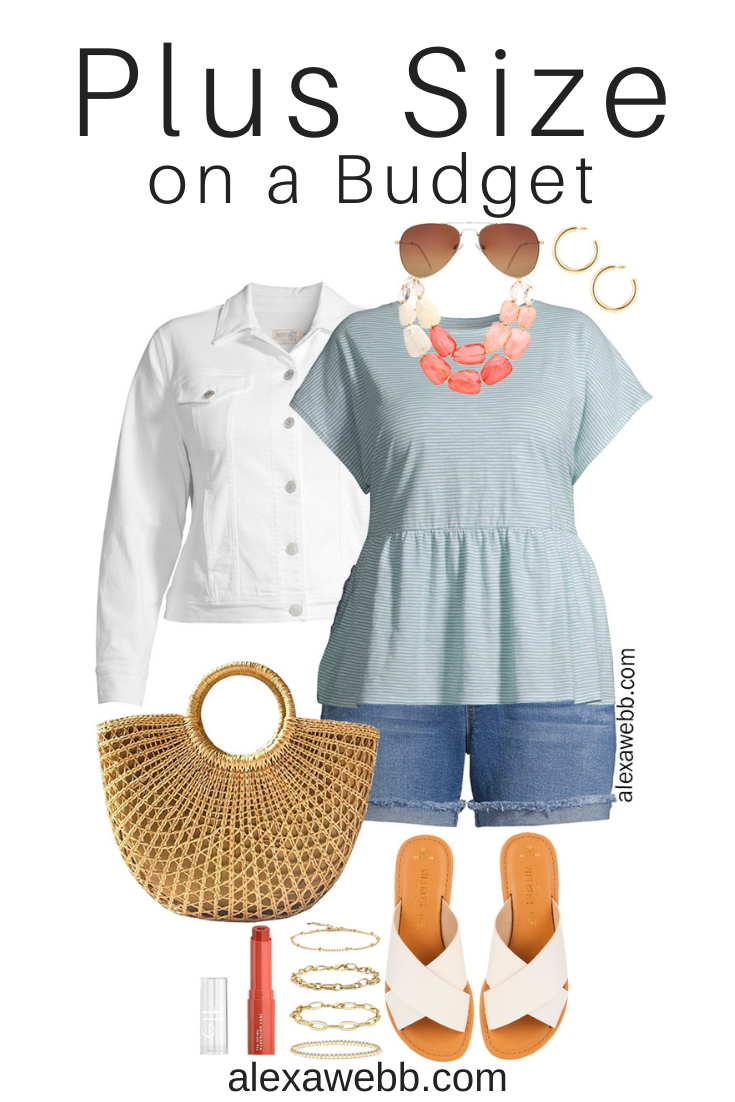 Plus Size on a Budget – Peplum Top Outfit - Alexa Webb
