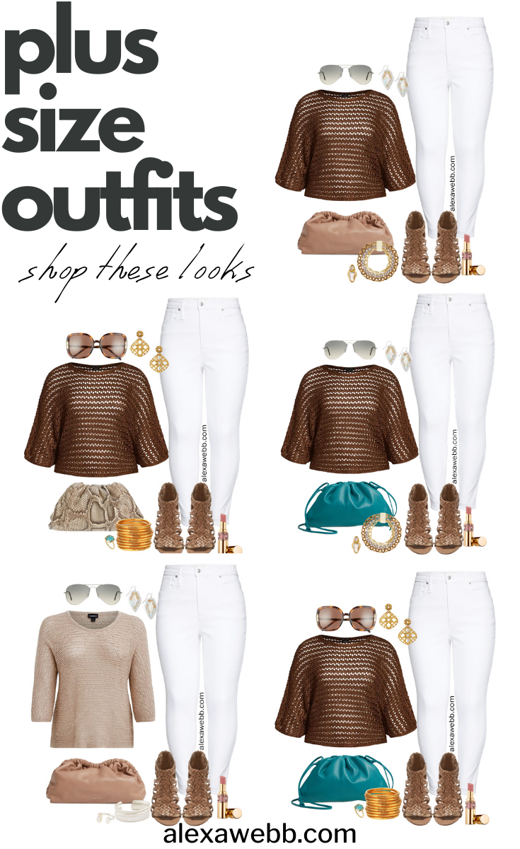 plus size white jeans outfit