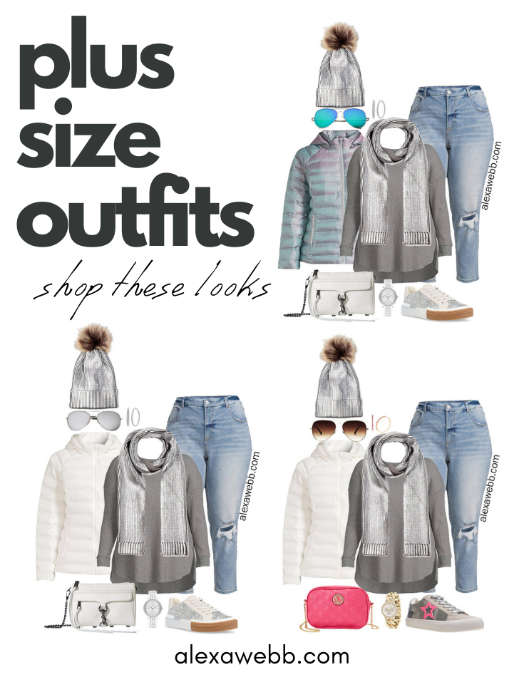 Plus Size Red Puffer Vest Outfits - Alexa Webb