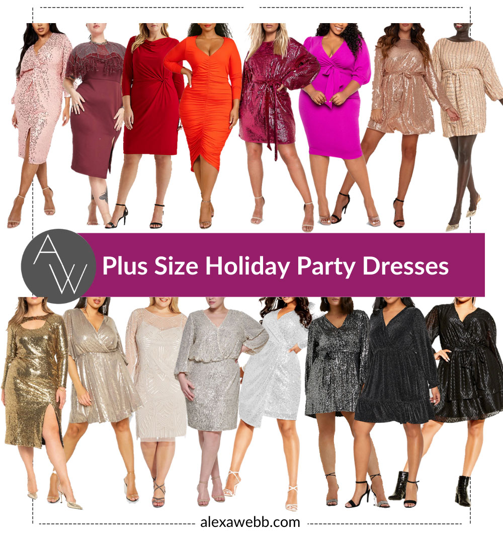 54 Plus Size Party Dresses {with Sleeves} - Alexa Webb