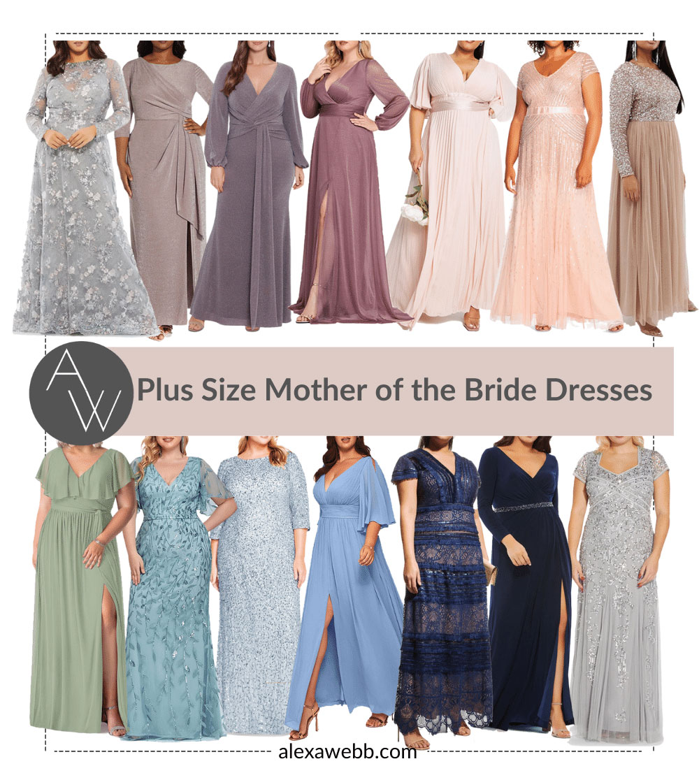 48 Plus Size Mother of the Bride Dresses with Sleeves - Alexa Webb