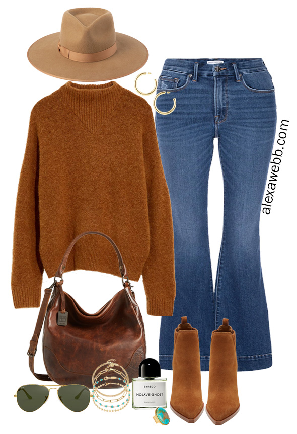 Plus Size Sweater & Rancher Hat Outfit - Alexa Webb