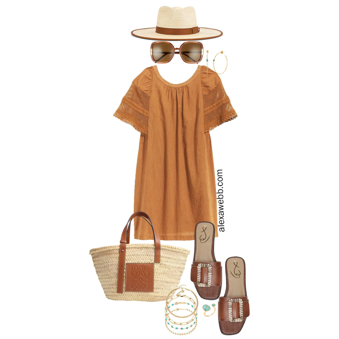 Plus Size Rust Dress Outfit - Alexa Webb