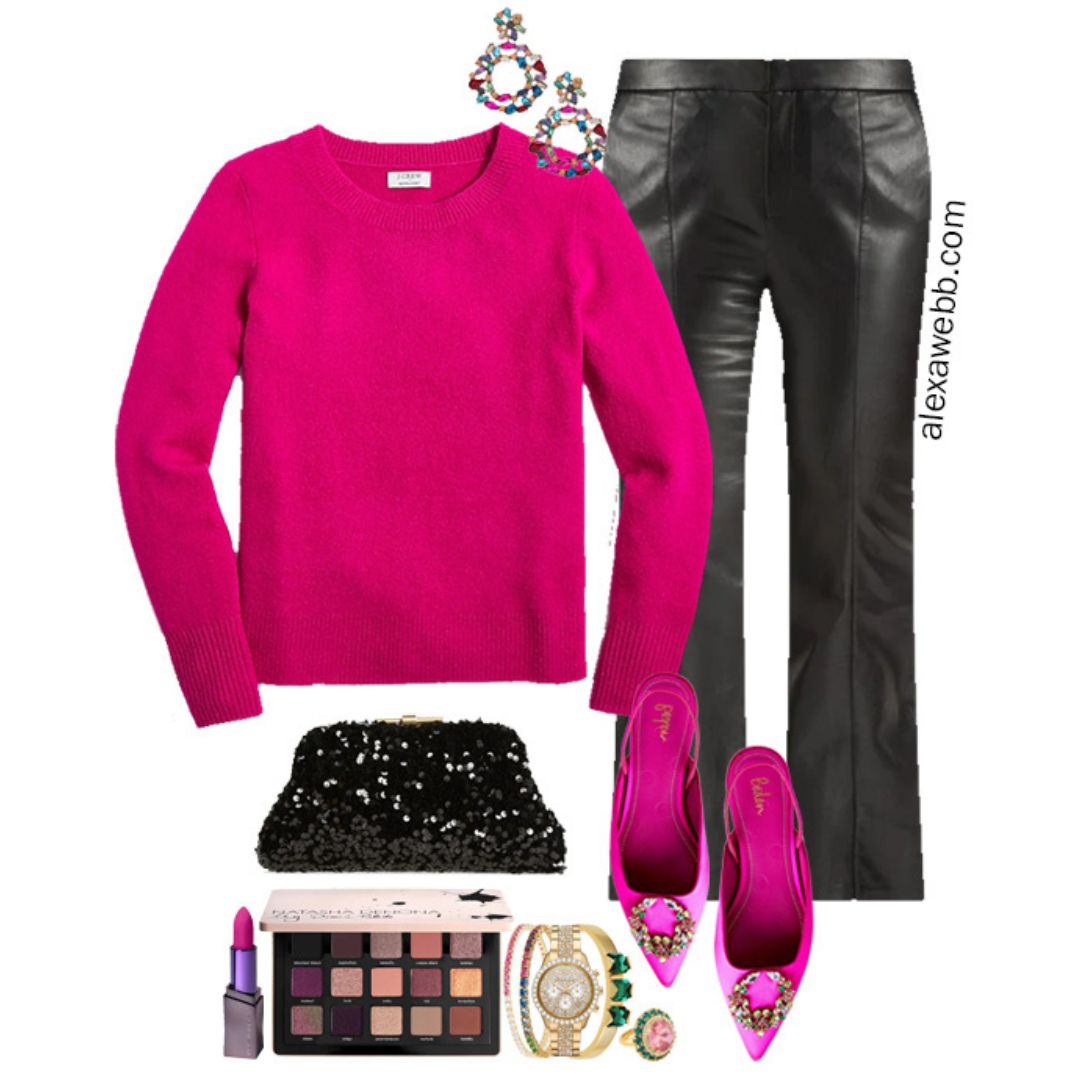 Plus Size Pink Holiday Outfit - Alexa Webb