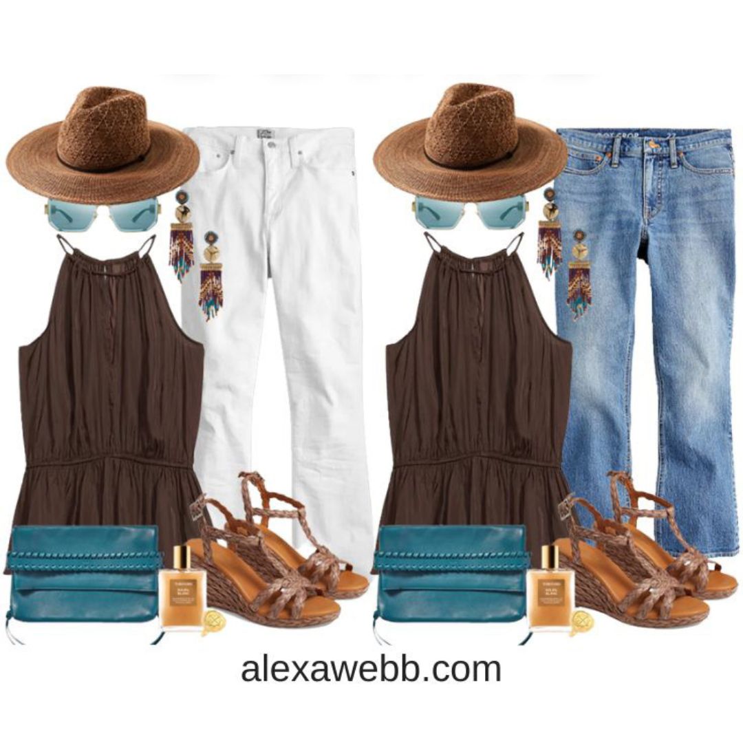 Plus Size White Jeans Outfits - Alexa Webb