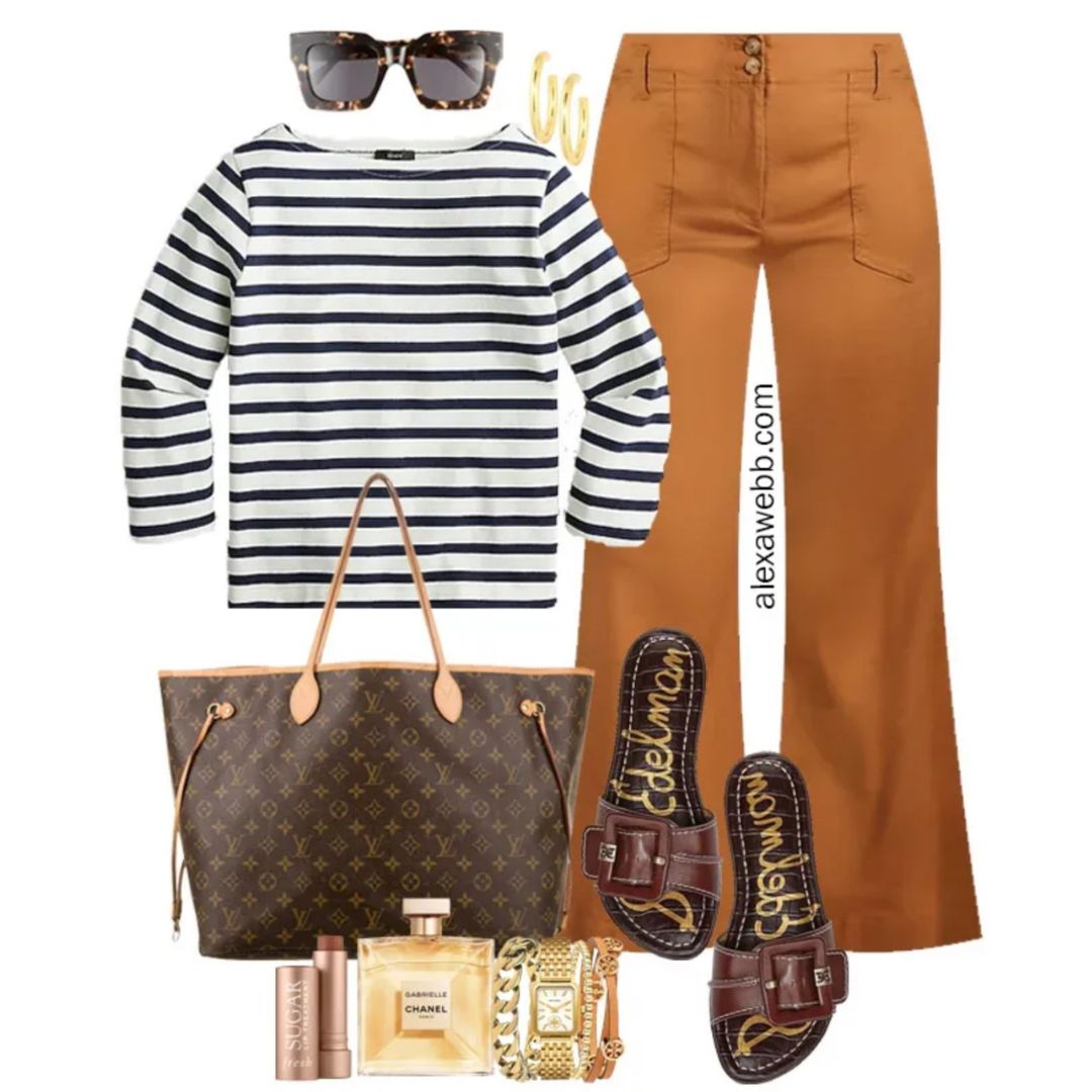 Plus Size Rust Linen Pants Outfit 1 - Alexa Webb