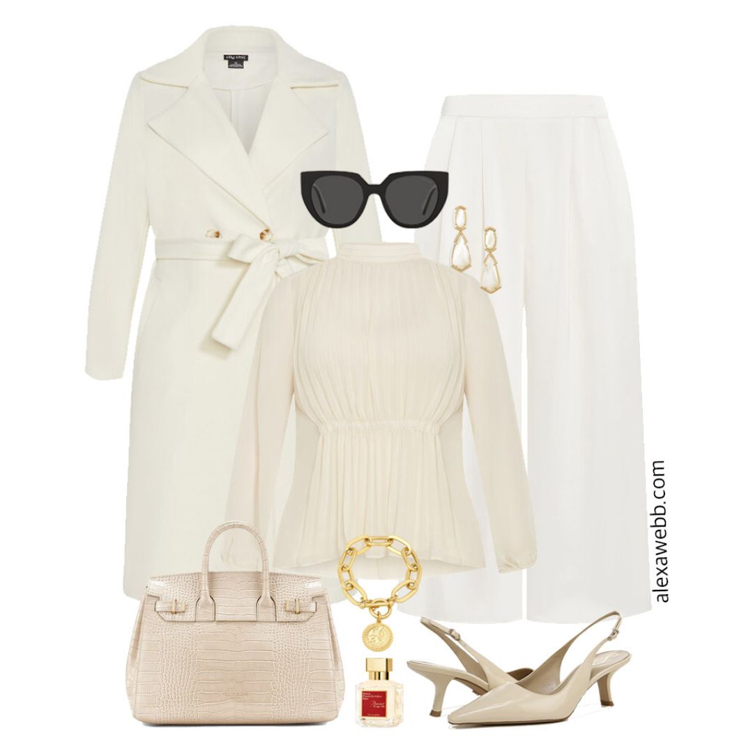 Plus Size Winter White Outfit - Alexa Webb