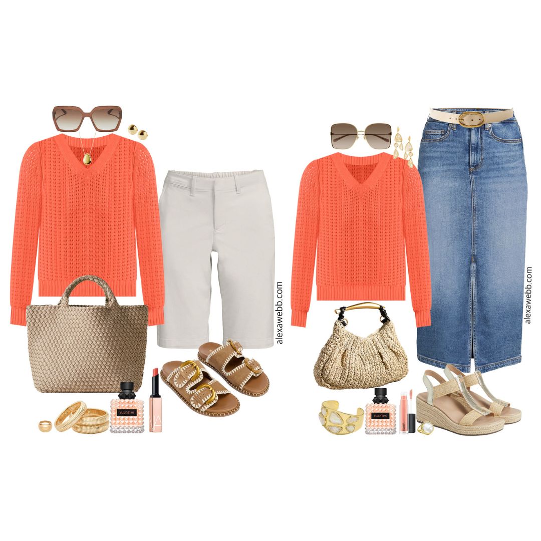 Plus Size Hot Coral Outfits - Alexa Webb